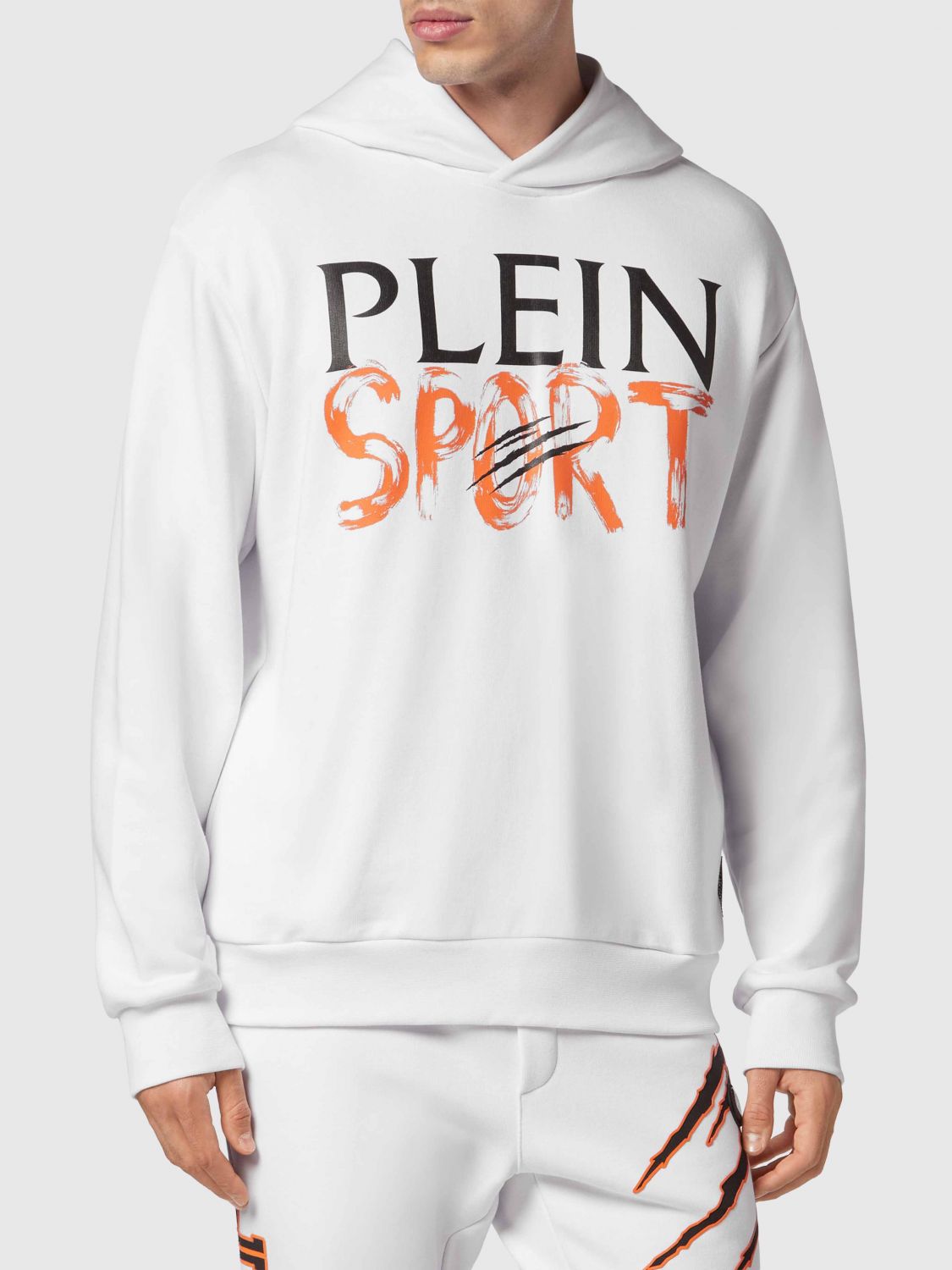 Logo-print cotton-blend hoodie - White