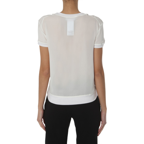 Mirrored logo georgette top
