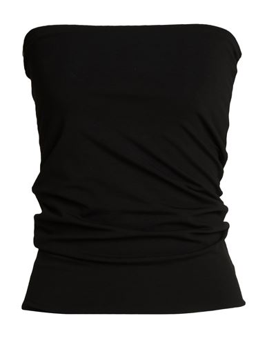 Woman Top Black Size 2 Viscose, Elastane