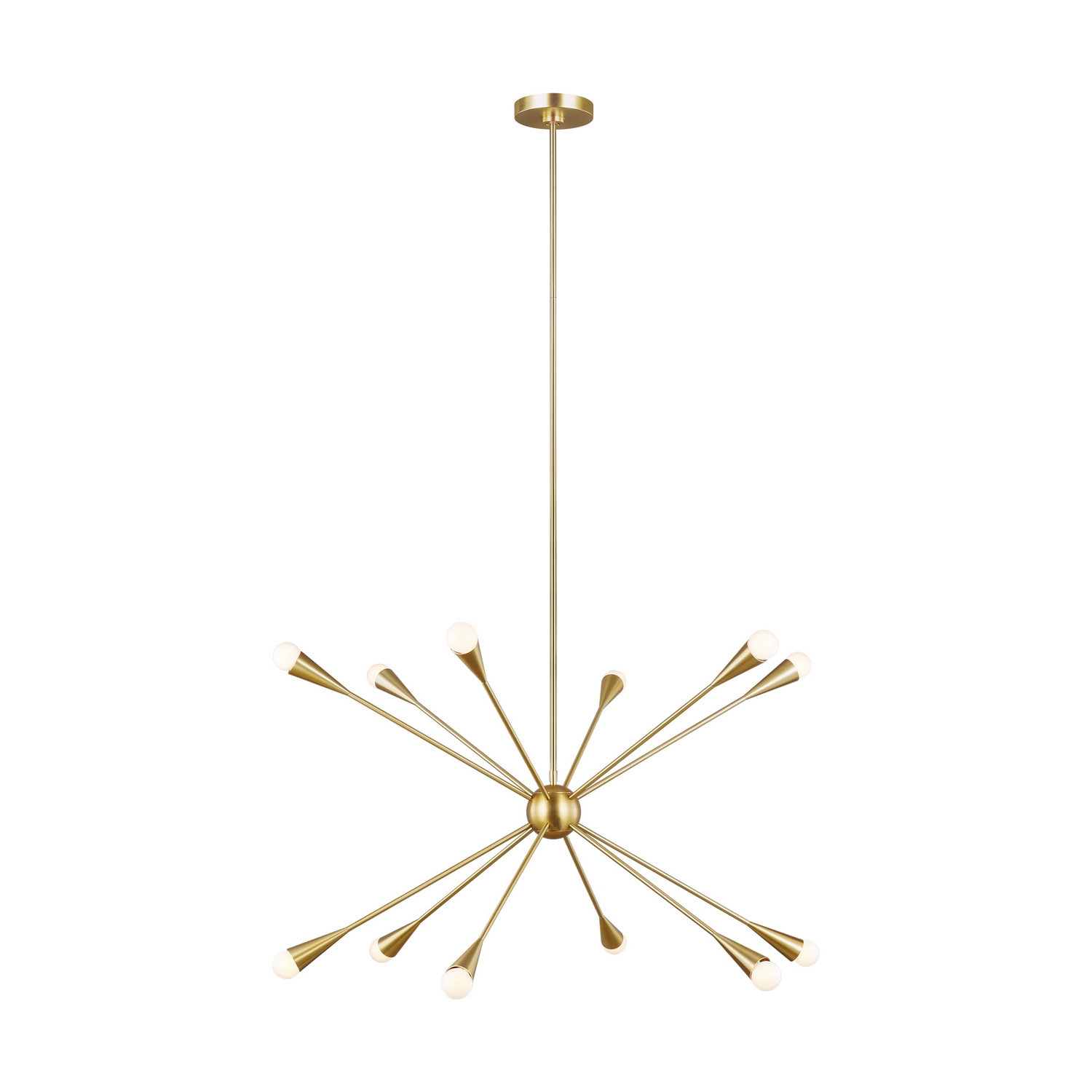 Visual Comfort Studio Jax 12-Light Chandelier in Burnished Brass by Ellen Degenere