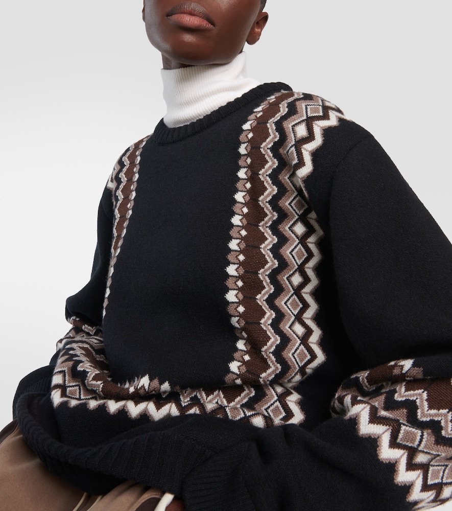 Wool-blend jacquard sweater
