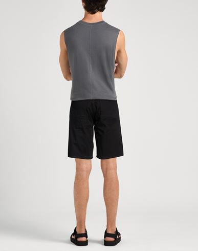 Man Shorts & Bermuda Shorts Black Size 30 Cotton