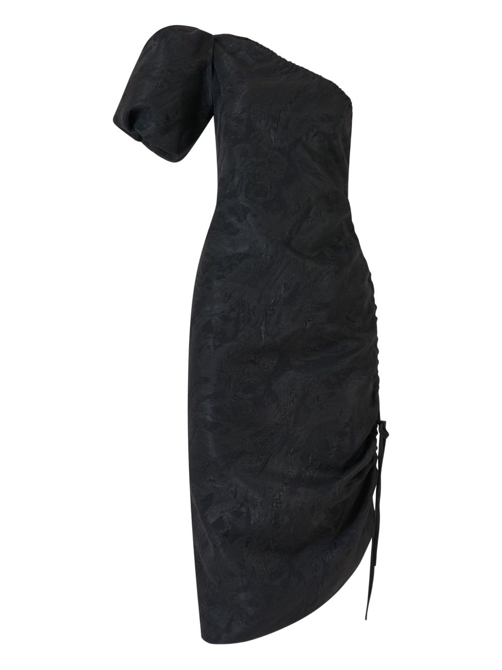 Rosie Assoulin textured-jacquard one-shoulder midi dress - Black