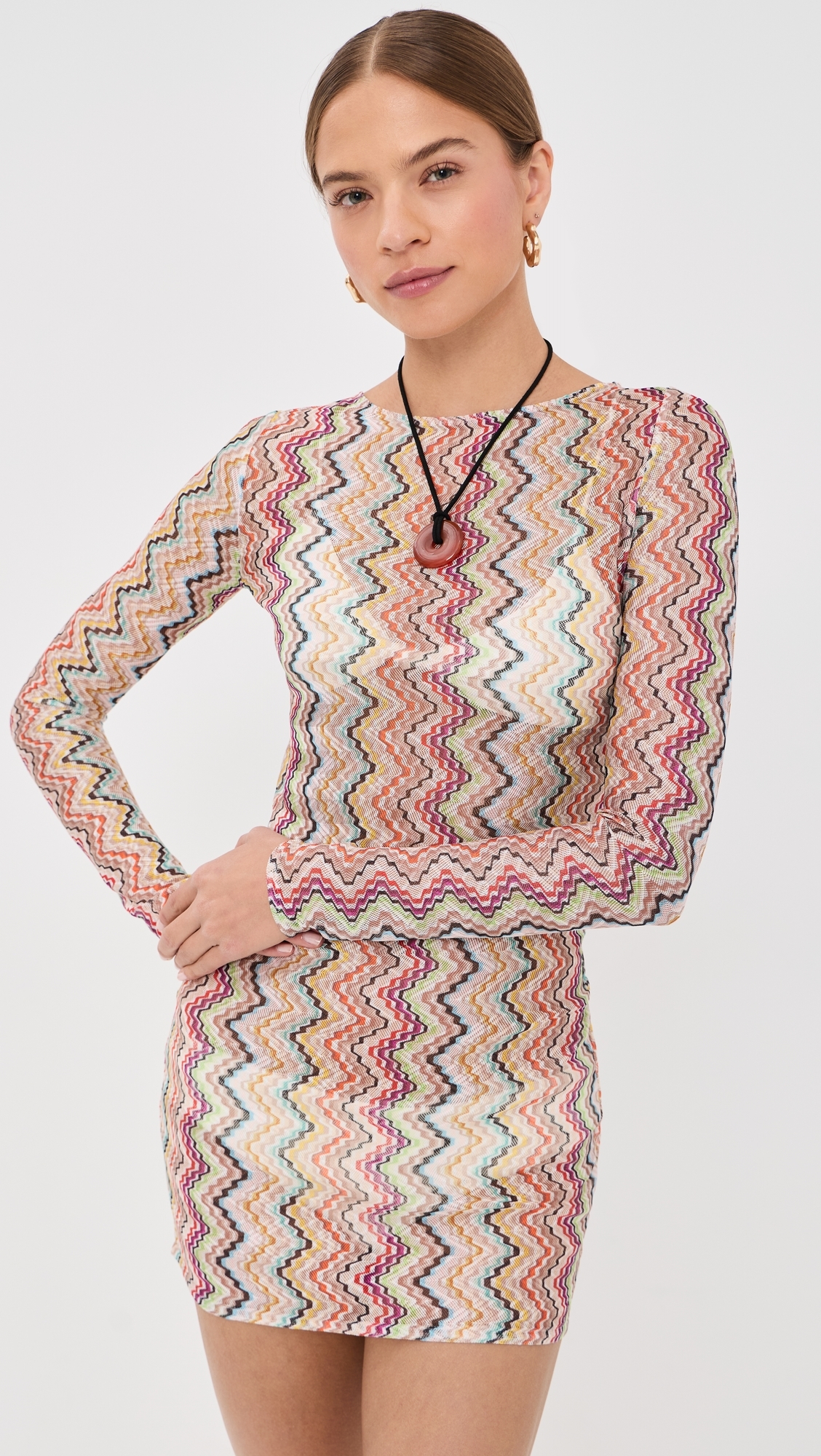 Long Sleeve T-Shirt Dress SMSOK Multi