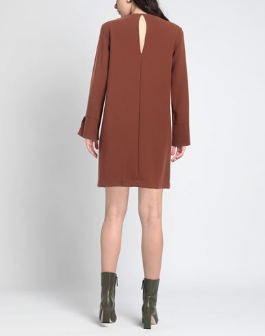 Même Road Woman Mini dress Brown Size 10 Polyester, Rayon, Elastane