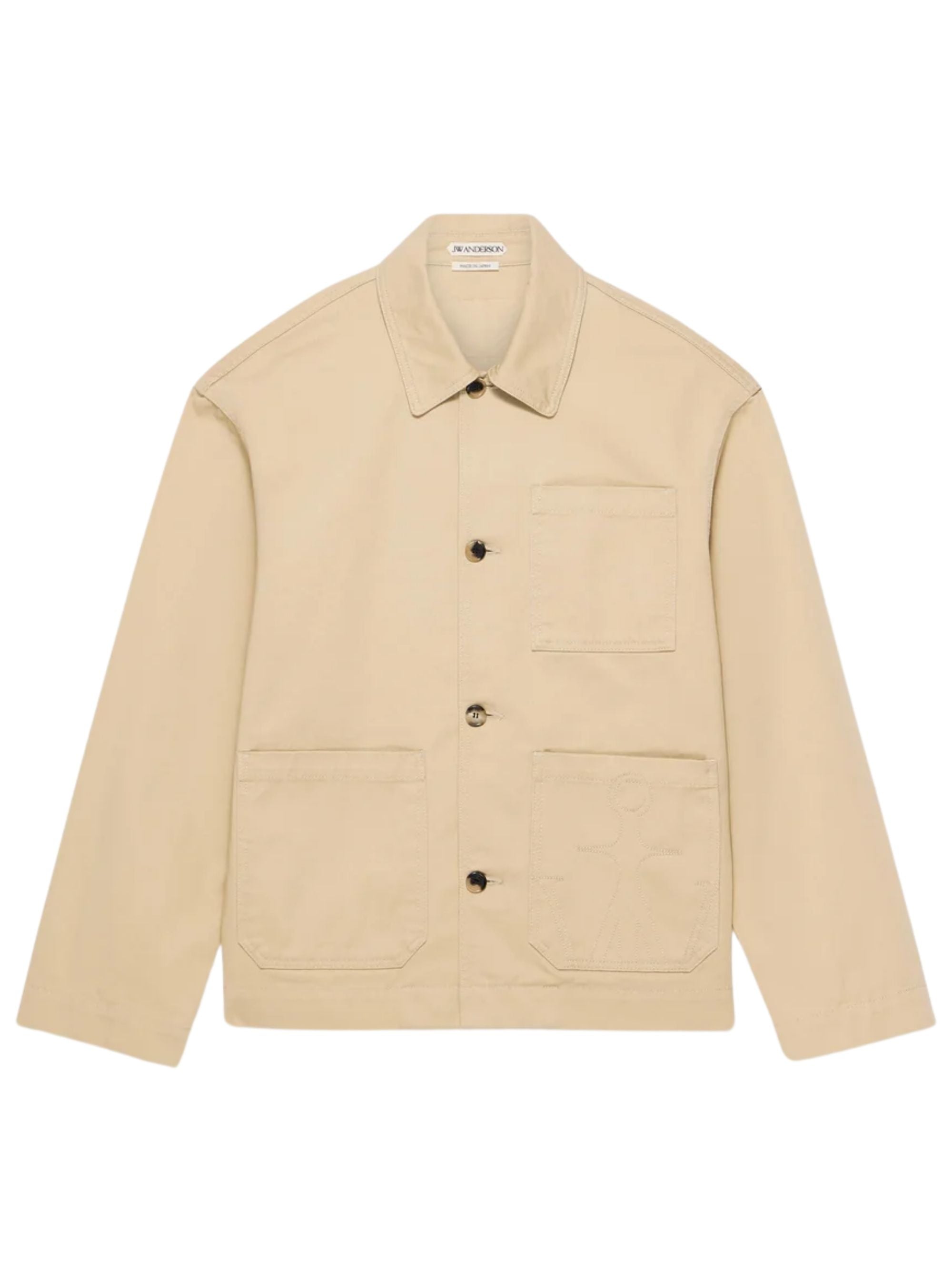 Button Fastening Chest Pocket Logo Coat