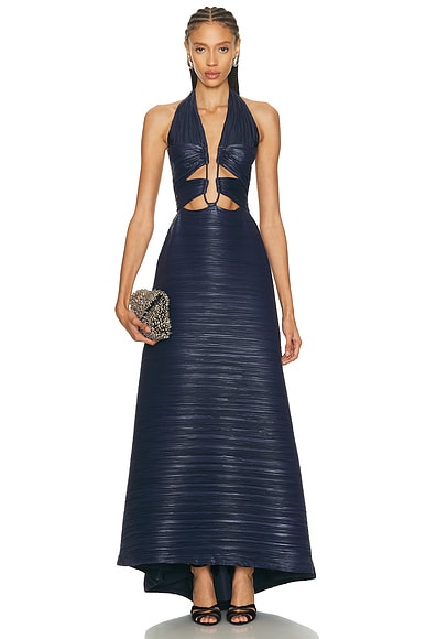 Cult Gaia Jahzara Dress in Navy
