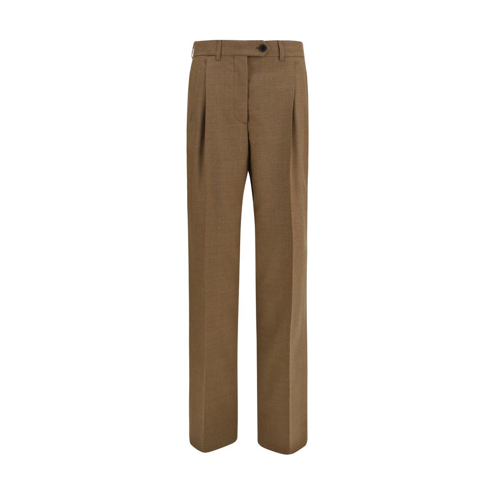Merino Wool Trousers — Brown