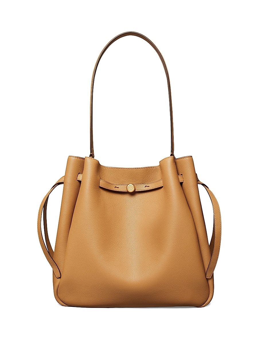 Women's Mini Romy Leather Bucket Bag - Tiramisu