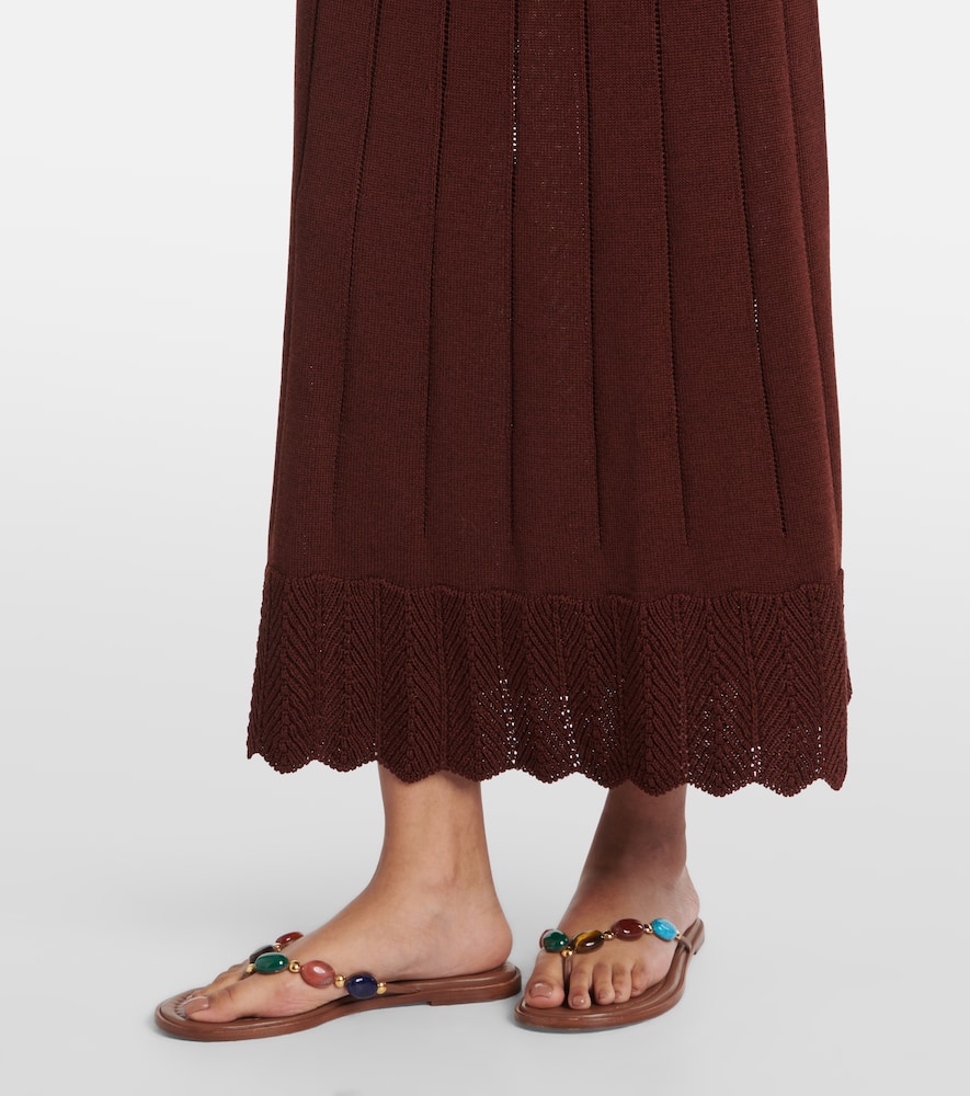Imaginaire cotton-blend maxi dress