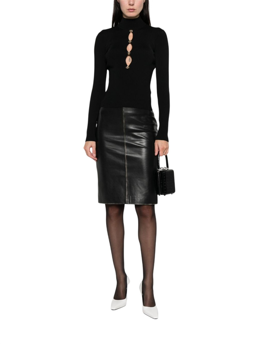 Black Mock Collar Sweater