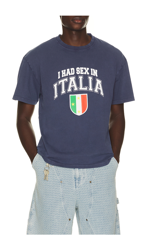 Carne Bollente Ciao Bella Tee in Navy - Blue. L also in M, S, XL/1X