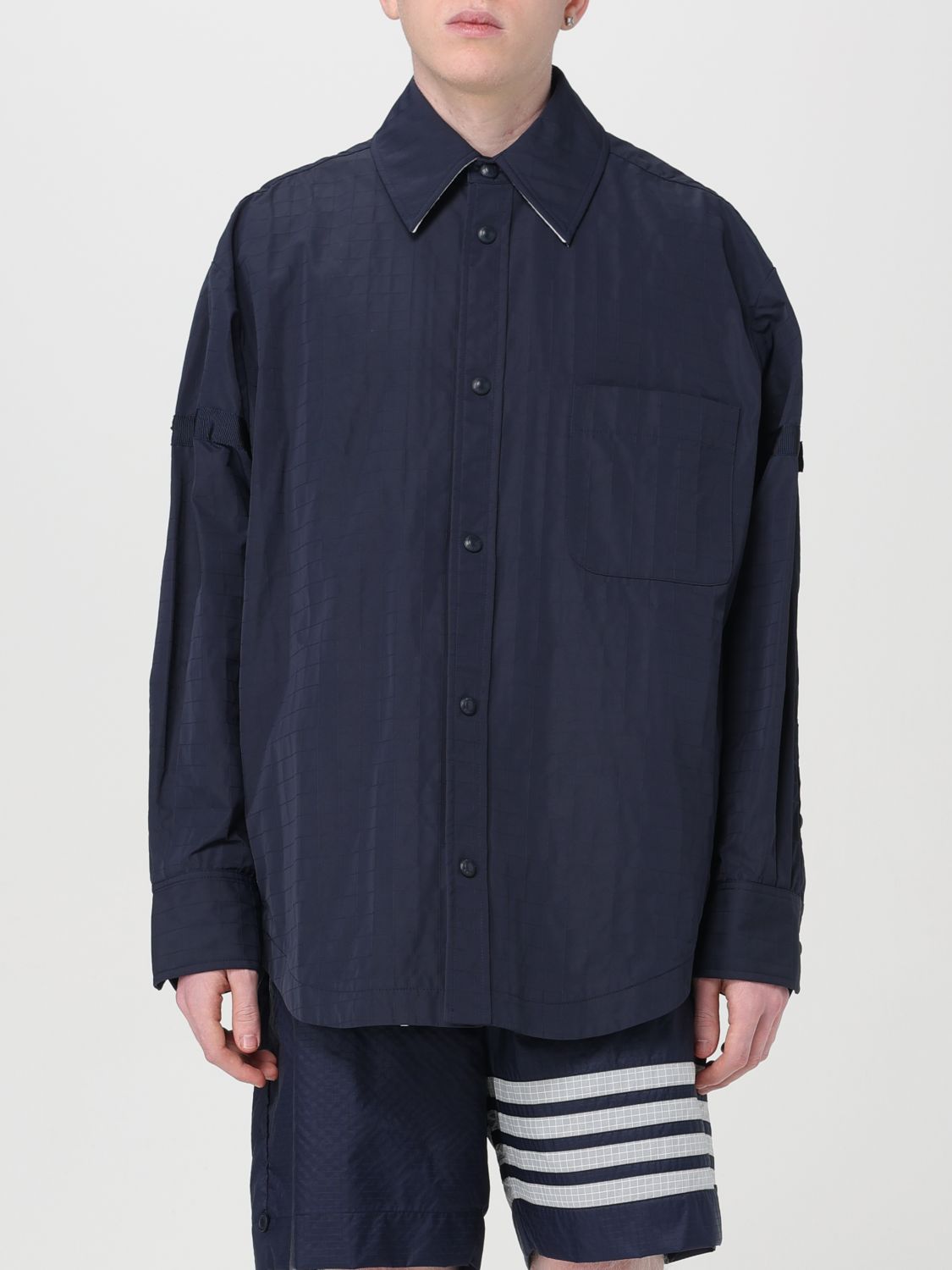 Coat Men color Blue