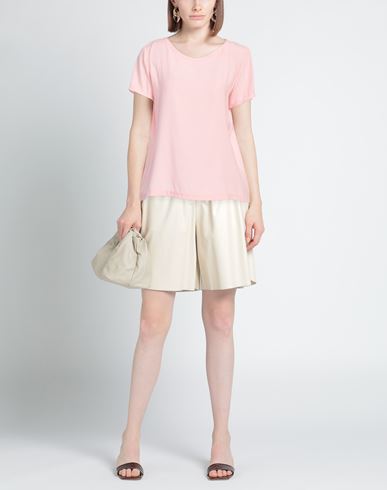 Woman Top Pink Size M Silk, Elastane