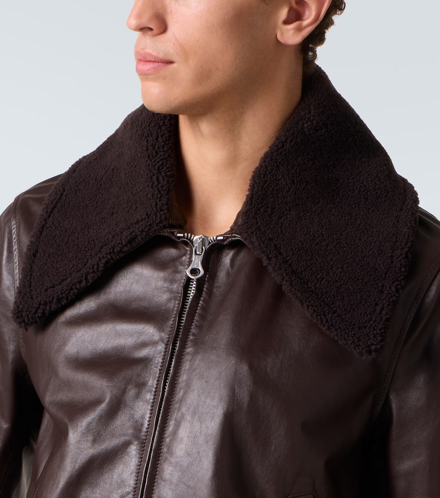 Pharos leather bomber jacket