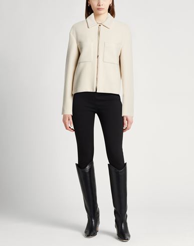 Woman Jacket Beige Size 4 Cotton, Wool, Cashmere