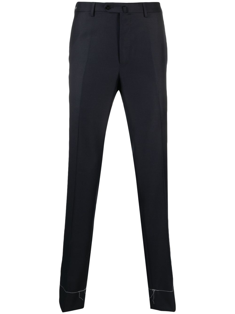 Skinny-cut wool trousers - Blue
