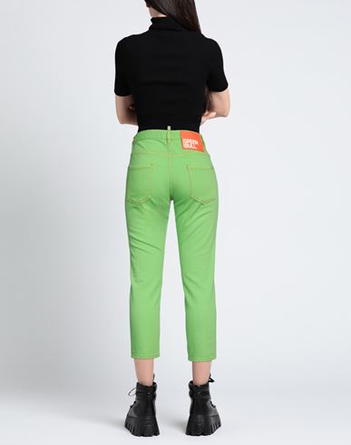 Woman Denim cropped Green