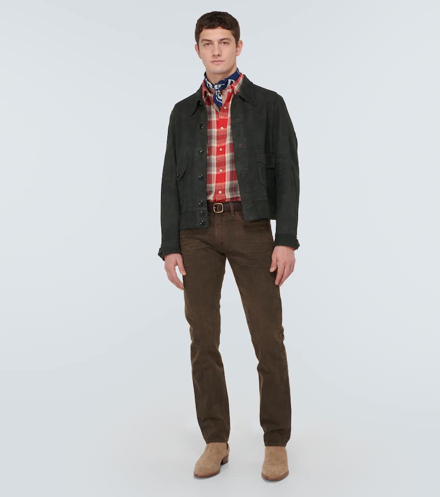 RRL Patched slim jeans