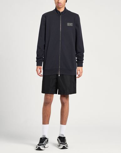 Man Sweatshirt Midnight blue Size L Polyester, Cotton