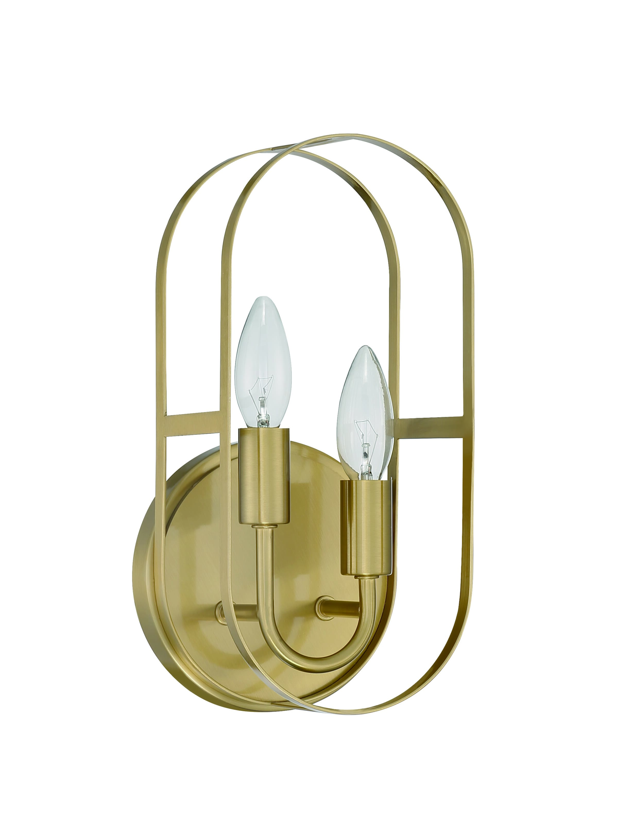 Mindful 2-Light Bathroom Vanity Light in Satin Bra