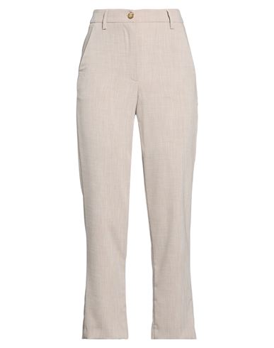 Woman Pants Beige Size 16 Polyester, Viscose, Elastane