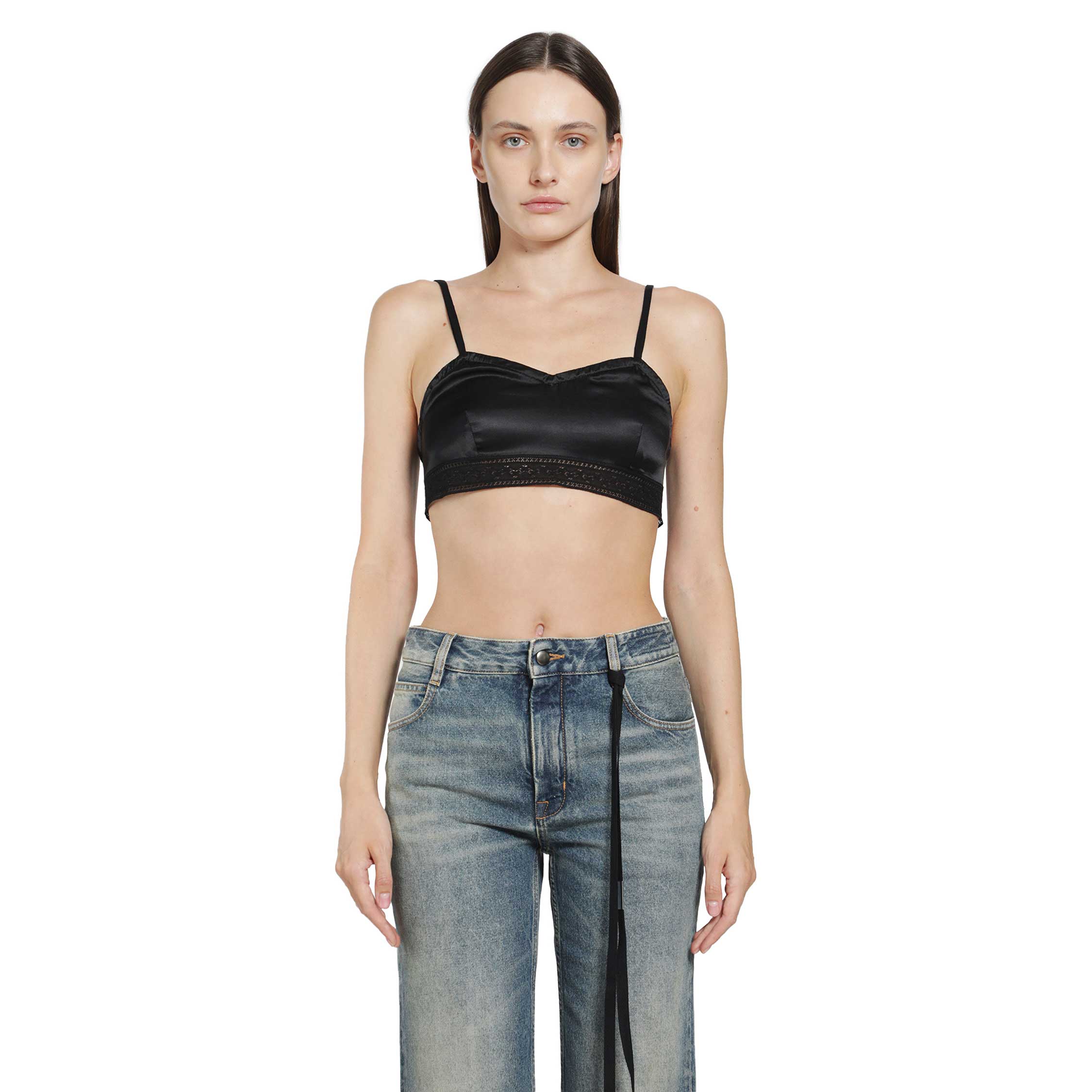 Xaja Washed Silk Satin Bralette