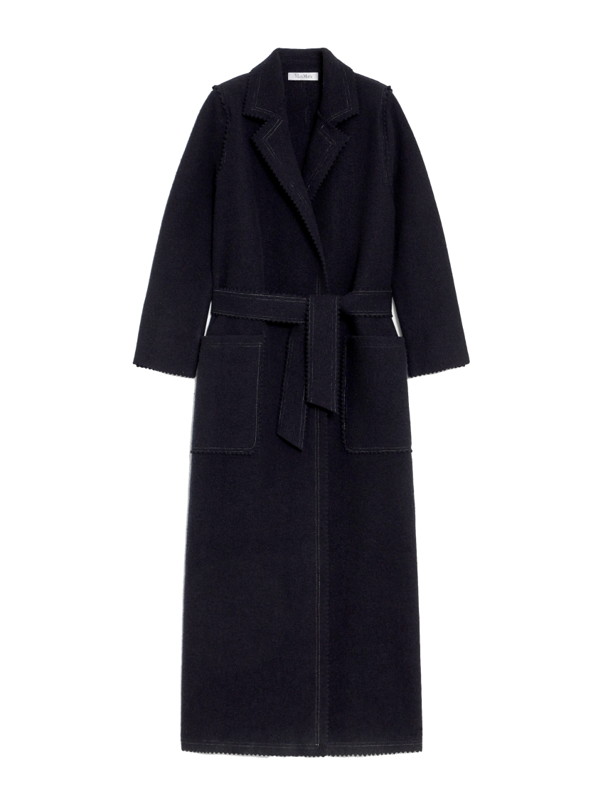 Navy Blue Jene Wool Knit Coat
