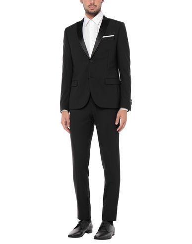 Man Suit Black Size 46 Polyester, Wool, Elastane
