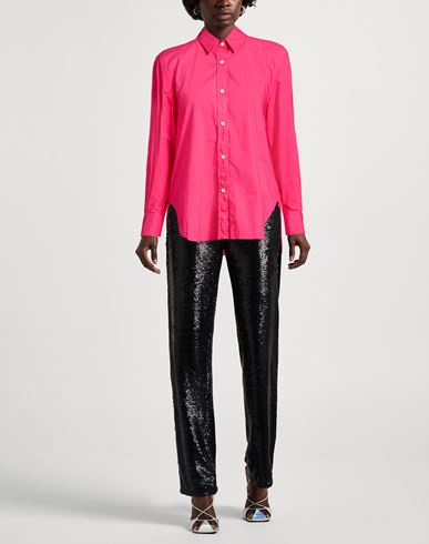 Woman Shirt Magenta Size 4 Cotton, Elastane