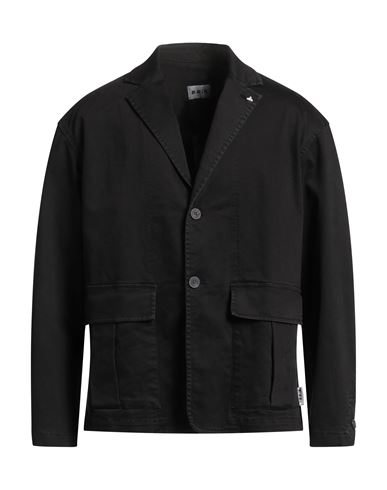 Man Jacket Black Size L Cotton, Elastane