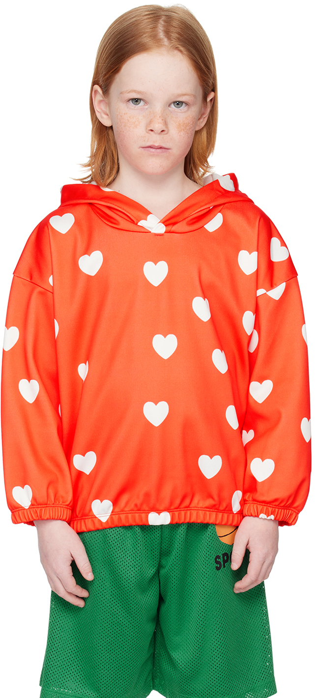 Mini Rodini Kids Red Hearts Hoodie