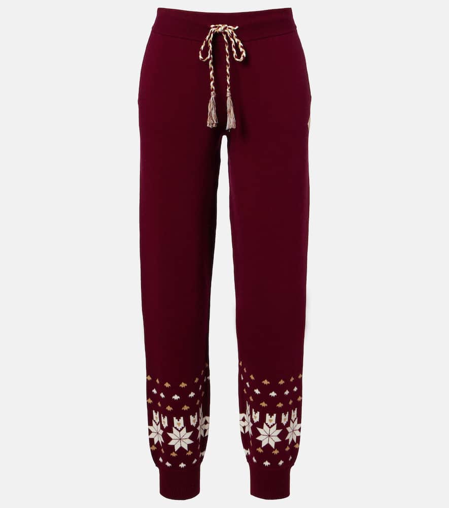 Knitted cotton-blend sweatpants