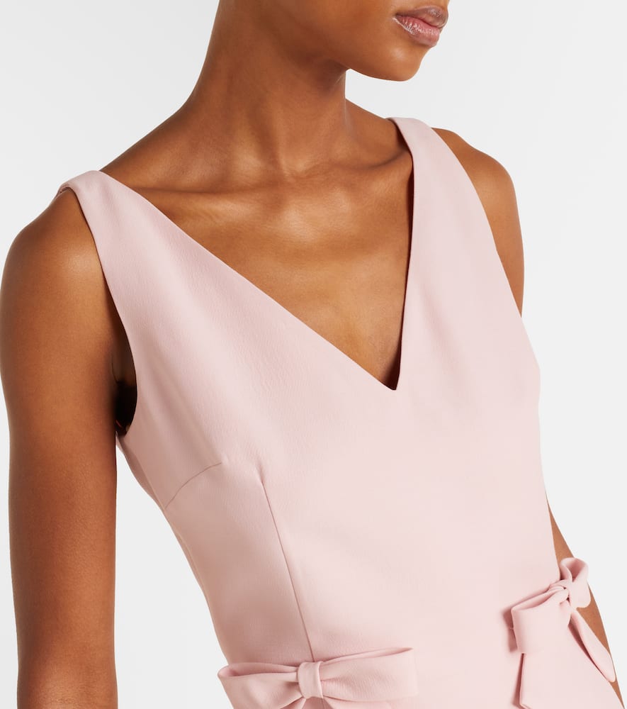 Crepe Couture bow-detail midi dress