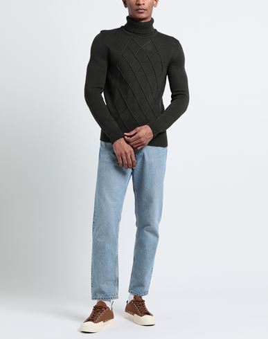 Man Turtleneck Military green Size M Dralon