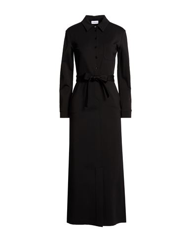 Woman Maxi dress Black Size L Viscose, Polyamide, Elastane