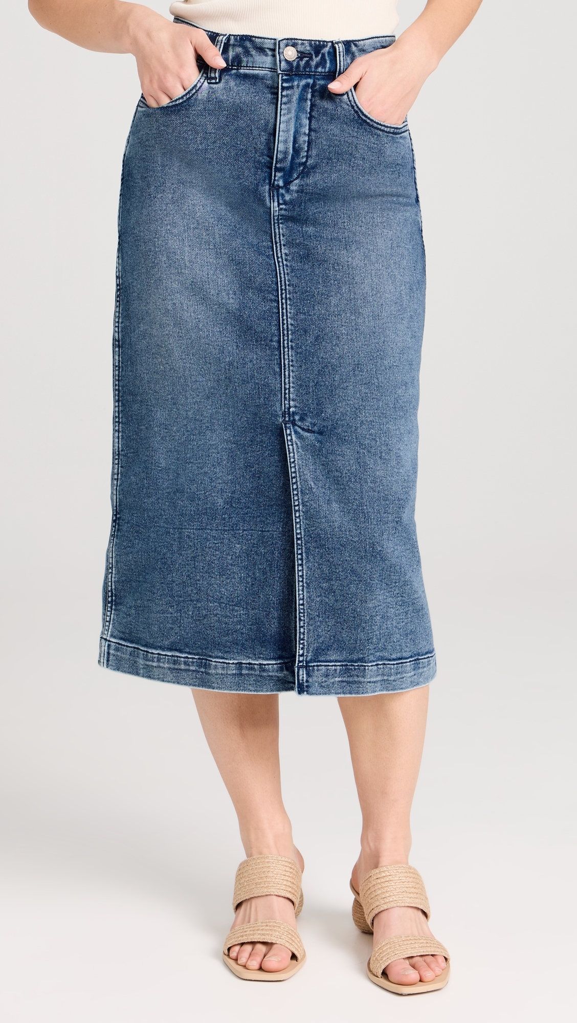Stretch Terry Midi Skirt Riverton