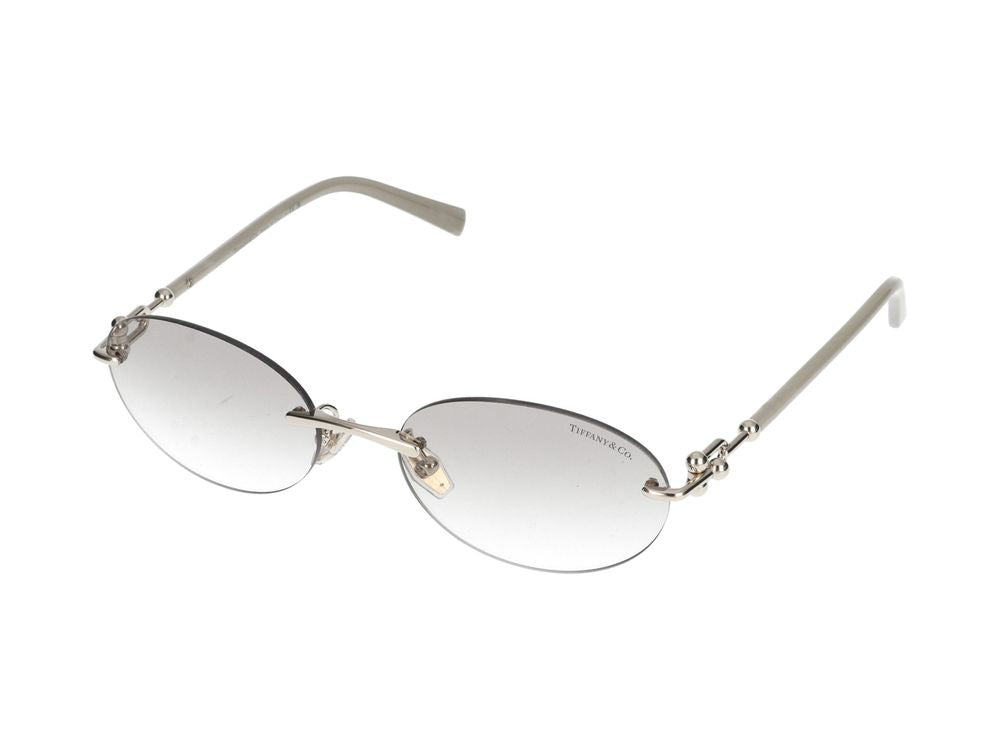 0TF3104D Metal Oval Sunglasses — Silver