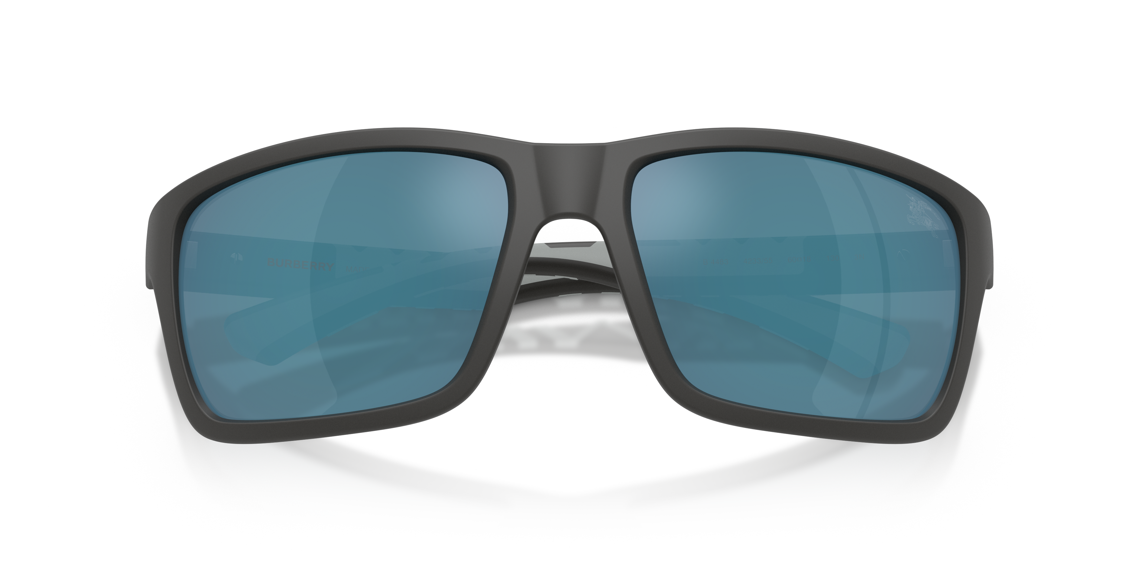 Burberry Man Burberry BE4483 423355 Sunglasses Injected Grey Blue Squared Norma