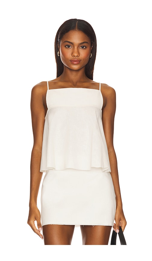 SER.O.YA Miley Linen Top in Cream.  XXS. Also in L, M, S