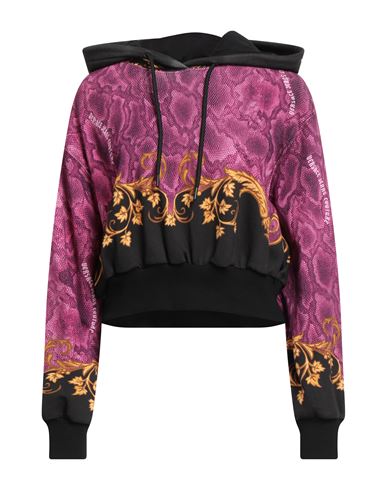 Woman Sweatshirt Fuchsia Size XS Cotton