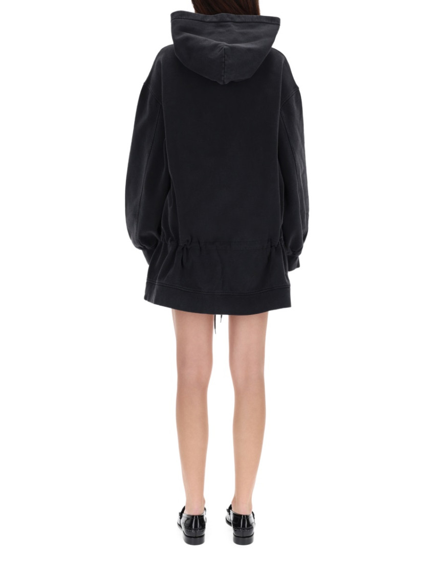 Alexander Wang - longline hooded top dress front pocket