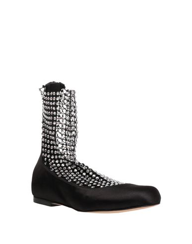 Rene' Caovilla Woman Ankle boots Black Size 7.5 Textile fibers