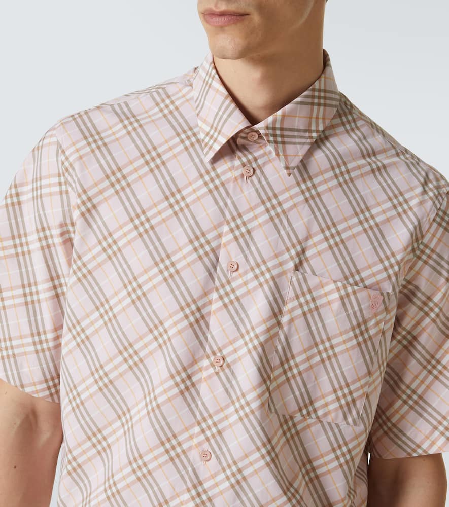 Check cotton bowling shirt