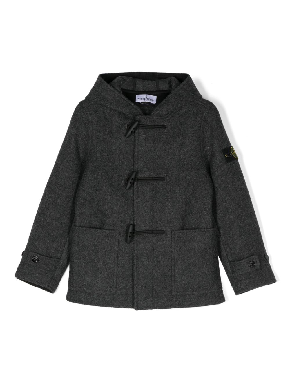 Compass-badge duffle coat - Grey