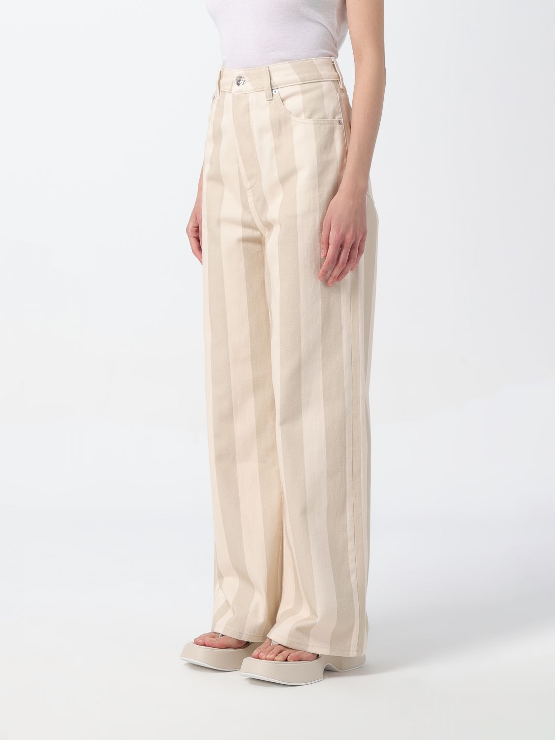 Jeans Woman color Beige
