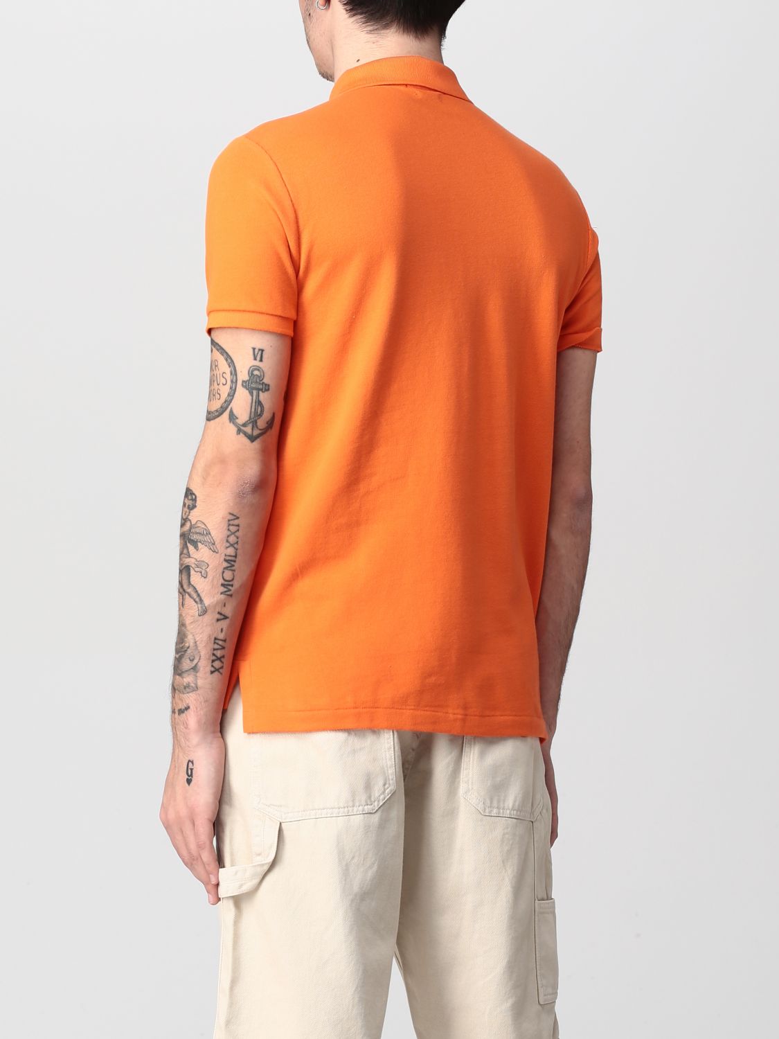 Polo Shirt Men color Orange