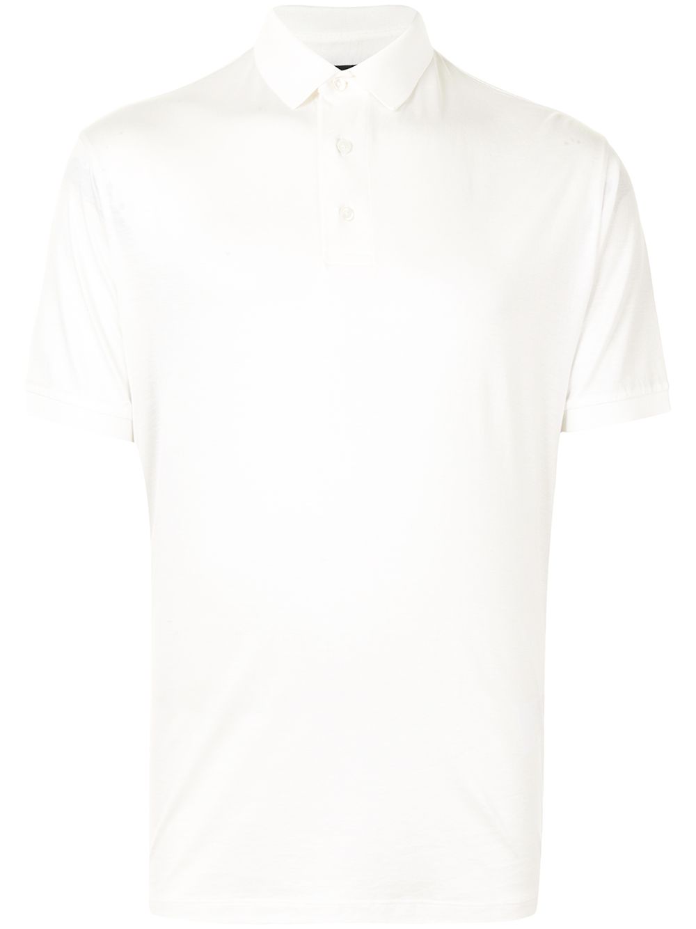 Side logo print polo shirt - White
