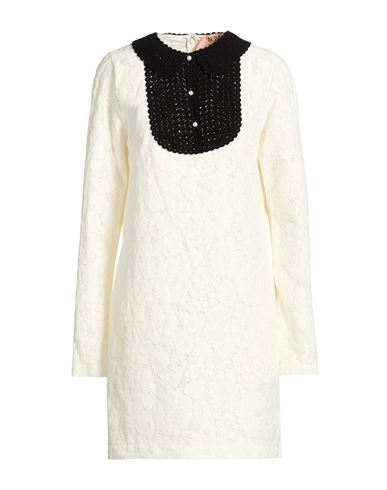 Woman Mini dress Ivory Size 12 Cotton, Viscose, Polyamide