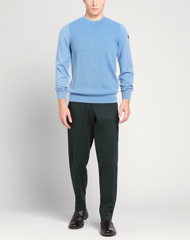 Man Sweater Light blue Size 3XL Cotton